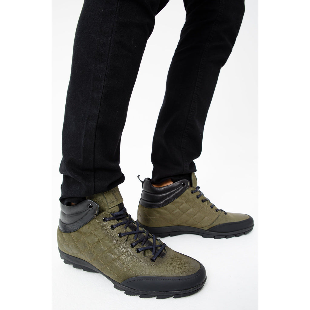 The Riga Green Suede Leather Casual Lace-Up Men Boots Final Sale!