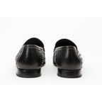 The Grand Woven Leather Black  Men Shoe Penny Loafer
