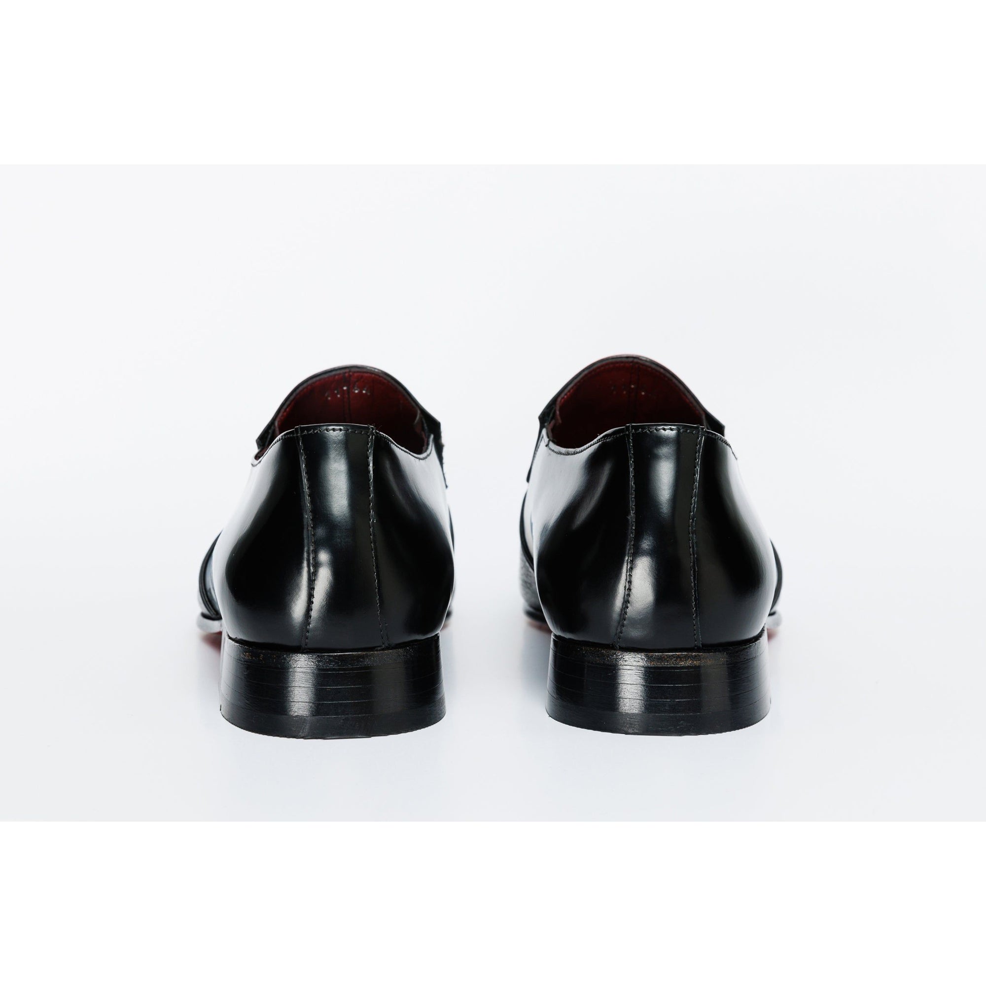 The Everest Black Leather Cap Toe Dress Loafer Men Shoe