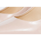 The Ege Cream Leather Pump Fuchsia Sole Women Shoe