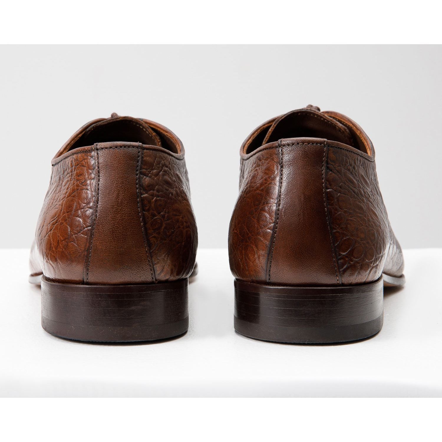 The Randor Brown Crocodile Leather Oxford Men Shoe