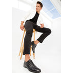 The Randor Black Crocodile Leather Oxford Men Shoe