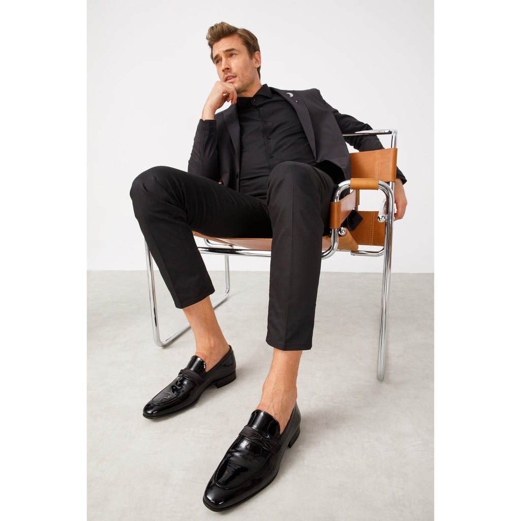The Dodoma Black Patent  Leather Loafer Men Shoe