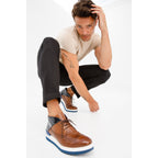 The Kagan Tan Wingtip Chukka Men Sneaker Boot