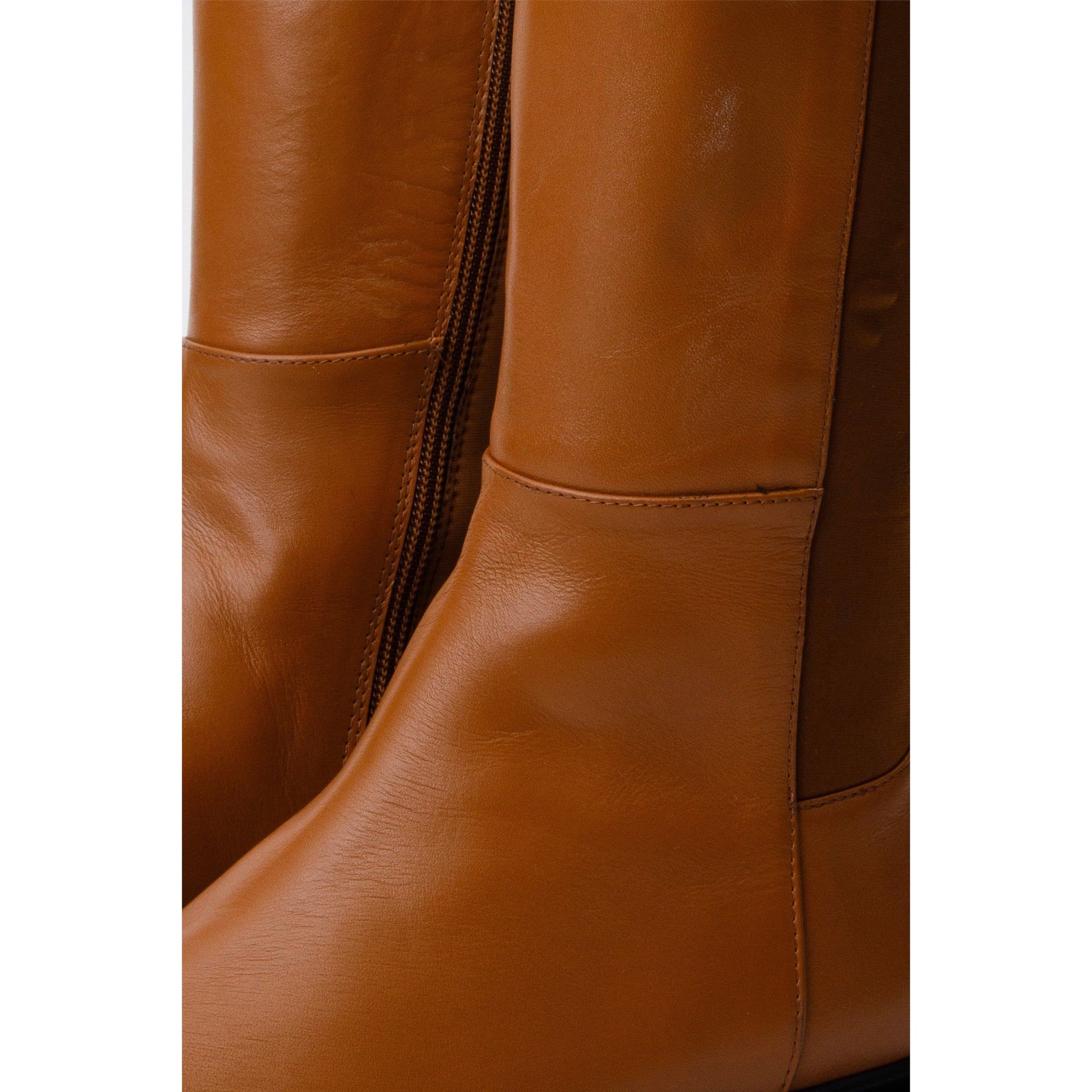 The  Harmony Belle Tan Leather Knee High Women Boot