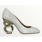 The Belem White Leather Pump Final Sale!