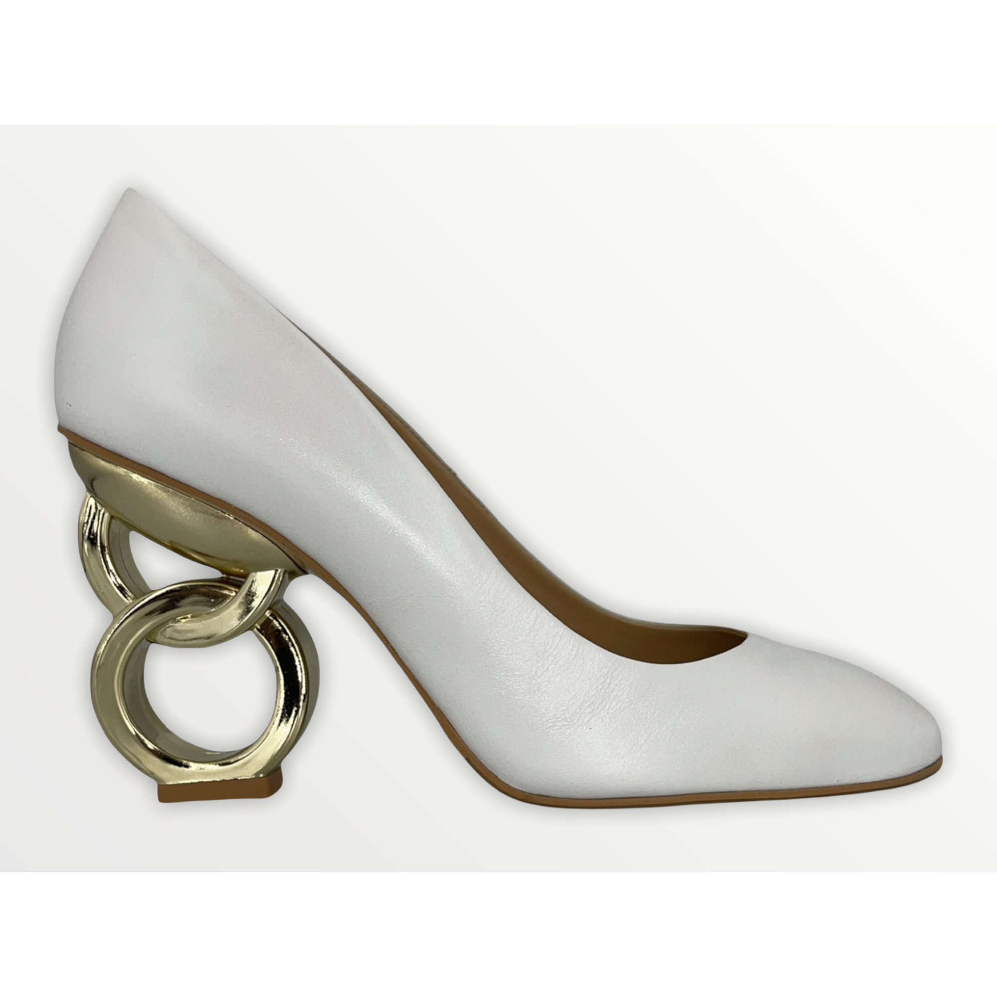 The Belem White Leather Pump Final Sale!