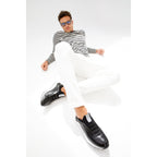 The Sonoma Black Leather Men Sneaker