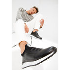 The Sonoma Black Leather Men Sneaker