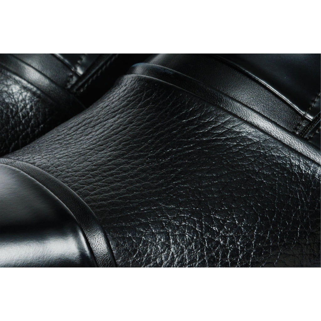 The Everest Black Leather Cap Toe Dress Loafer Men Shoe