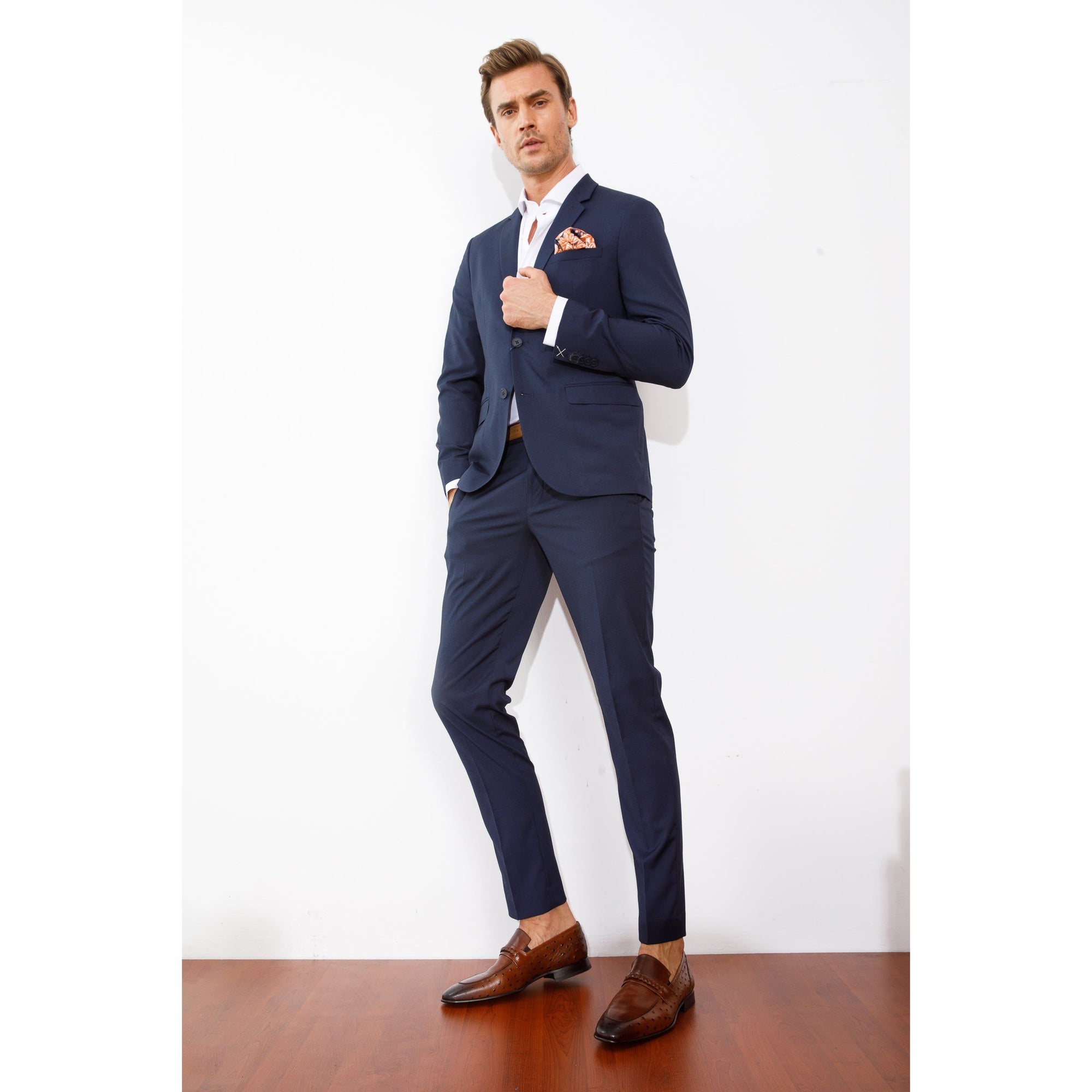 The Johannesburg Brown Leather Dress Loafer Men  Shoe
