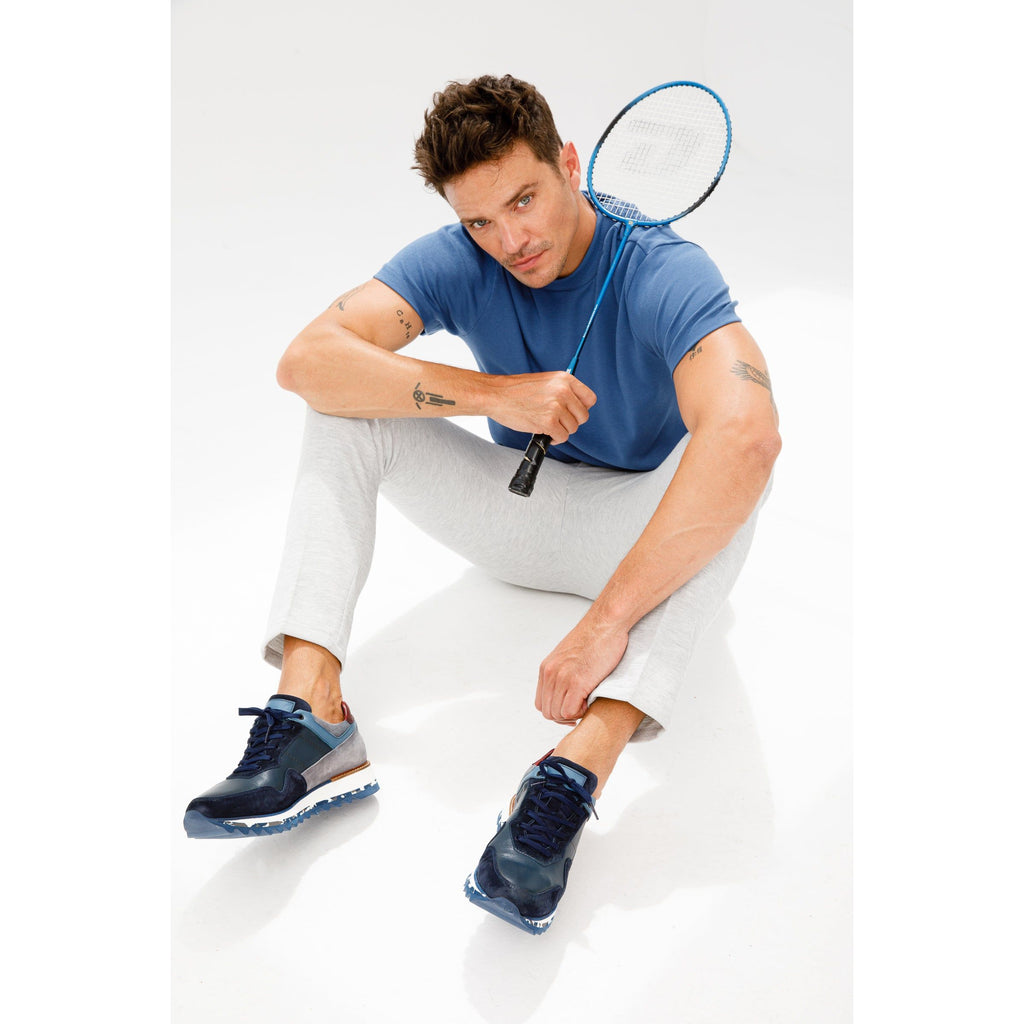 Vinci The Hoskova Navy Blue Leather Men Sneaker