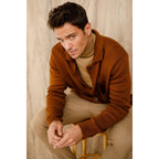 The Wellington Tan Handwoven Leather Men Boot with a Zipper Final Sale!