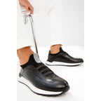 The Sonoma Black Leather Men Sneaker