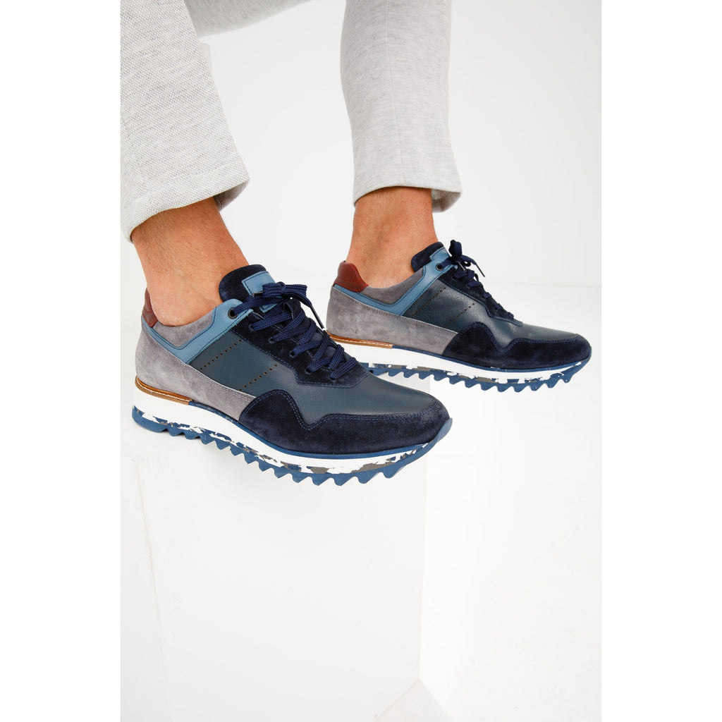 Vinci The Hoskova Navy Blue Leather Men Sneaker