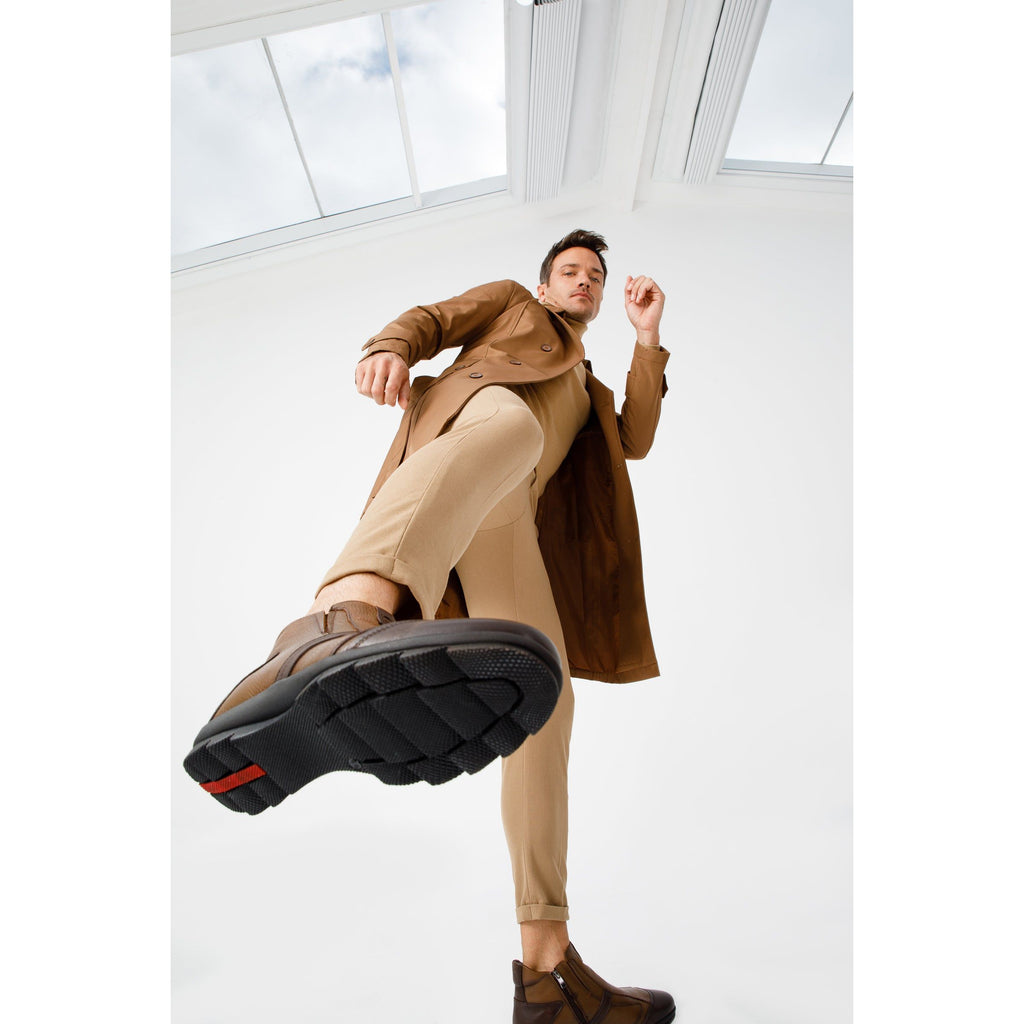 The Montreal Brown Leather Casual Zip-Up Ankle Men Boot