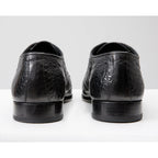 The Randor Black Crocodile Leather Oxford Men Shoe