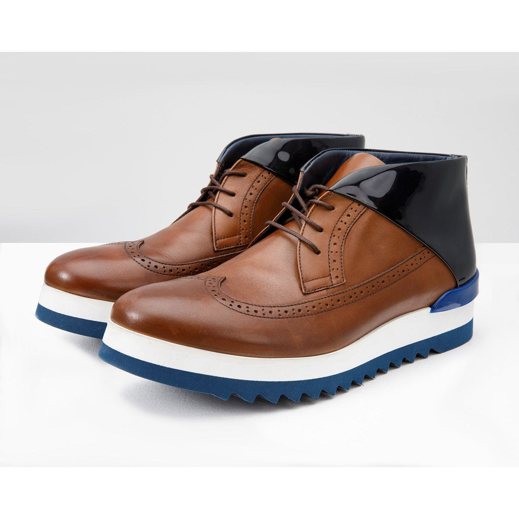 The Kagan Tan Wingtip Chukka Men Sneaker Boot