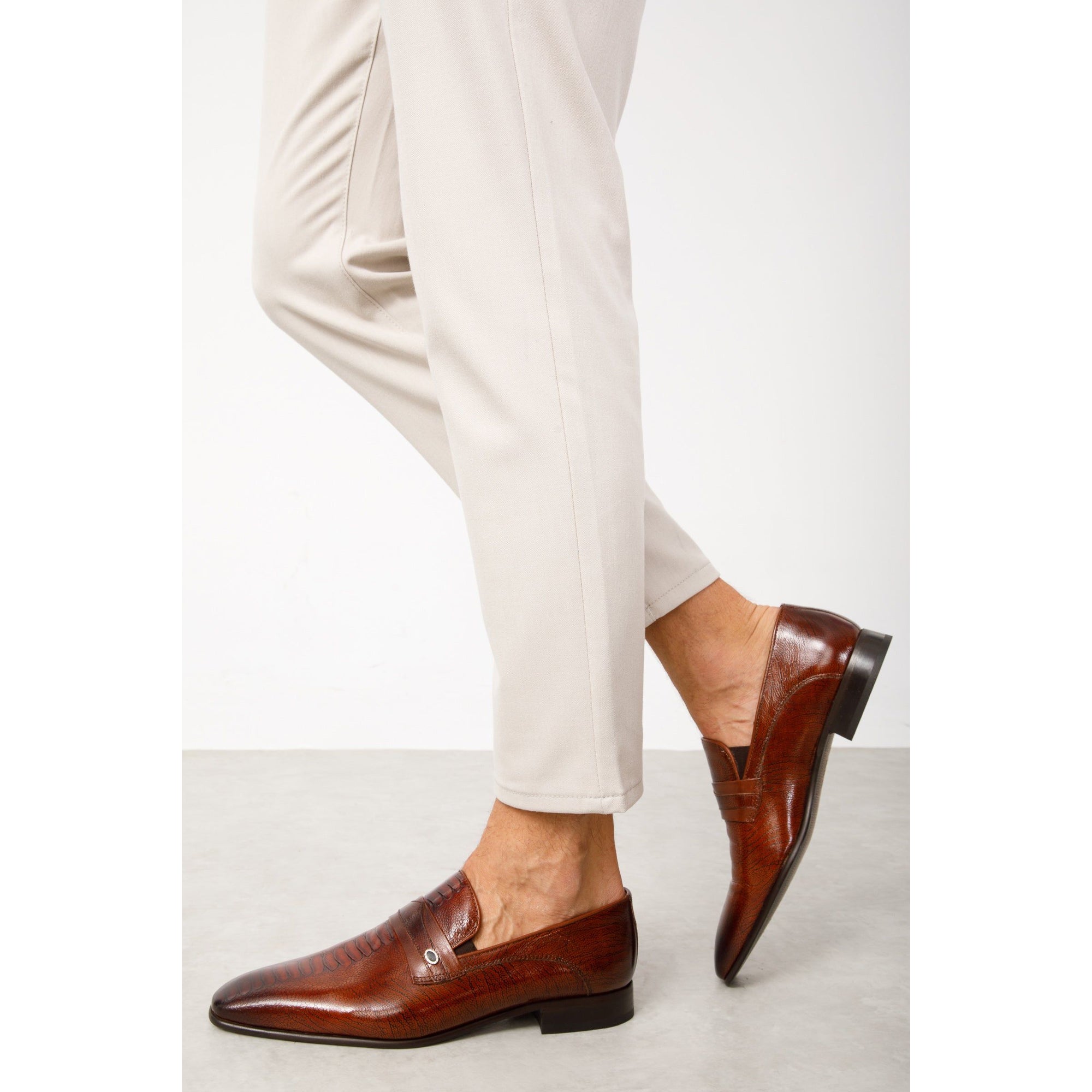 Vinci The Bangkok Tan Penny Loafer Men Shoes
