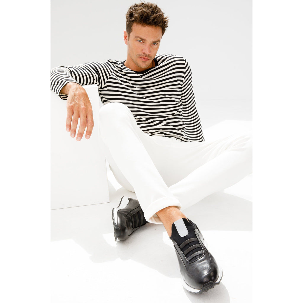 The Sonoma Black Leather Men Sneaker