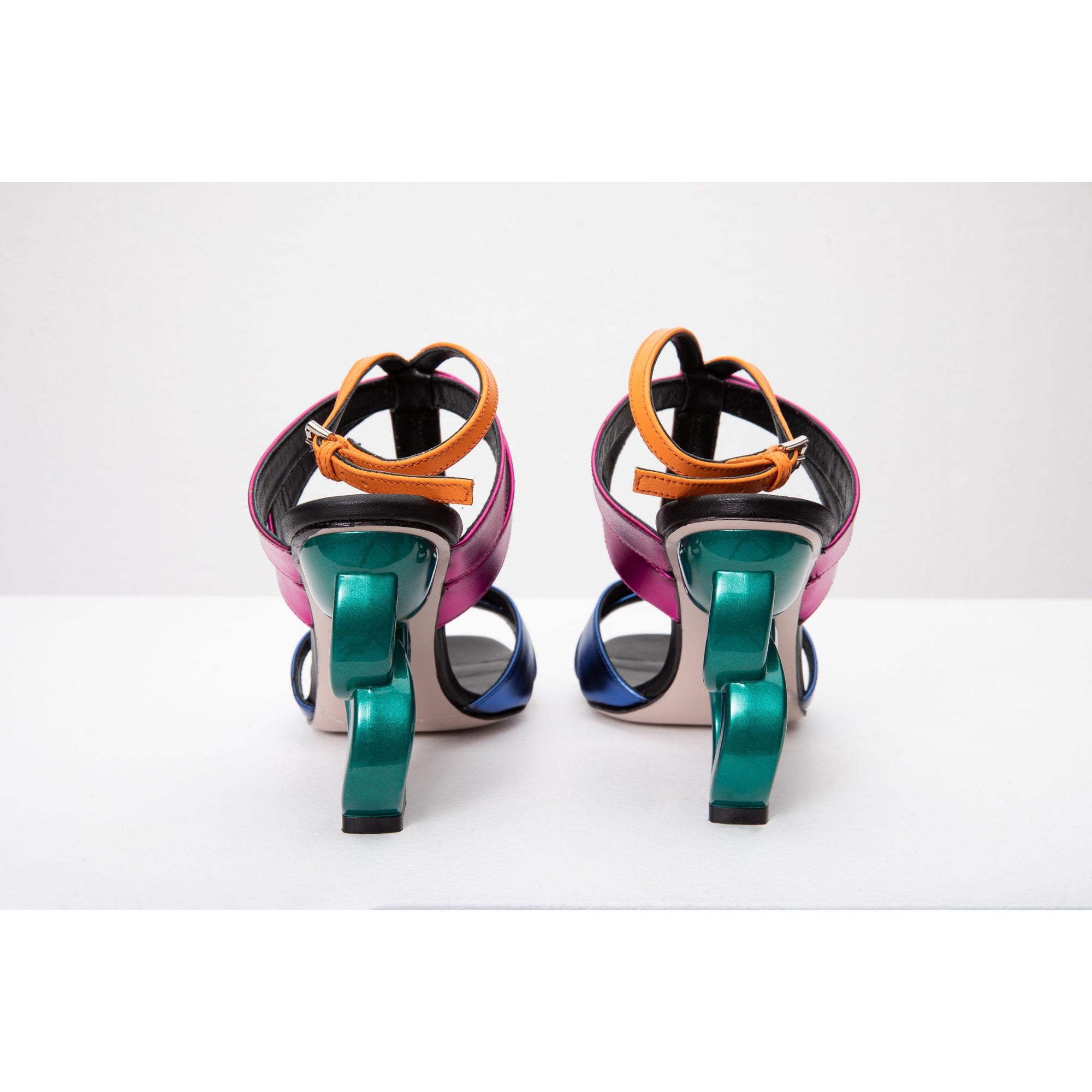 The Duffryn Multicolor T-Strap Leather Women Sandal