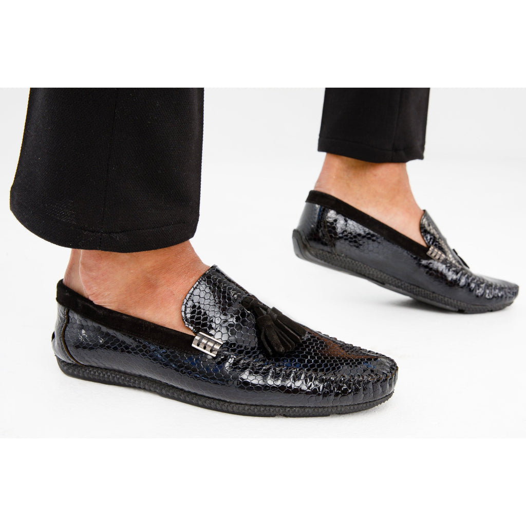 The Cordova Black Patent Leather Tassel Loafer Men Shoe  Final Sale!