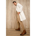The Wellington Tan Handwoven Leather Men Boot with a Zipper Final Sale!