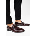 The Dodoma Burgundy Patent Leather Loafer Men Shoe