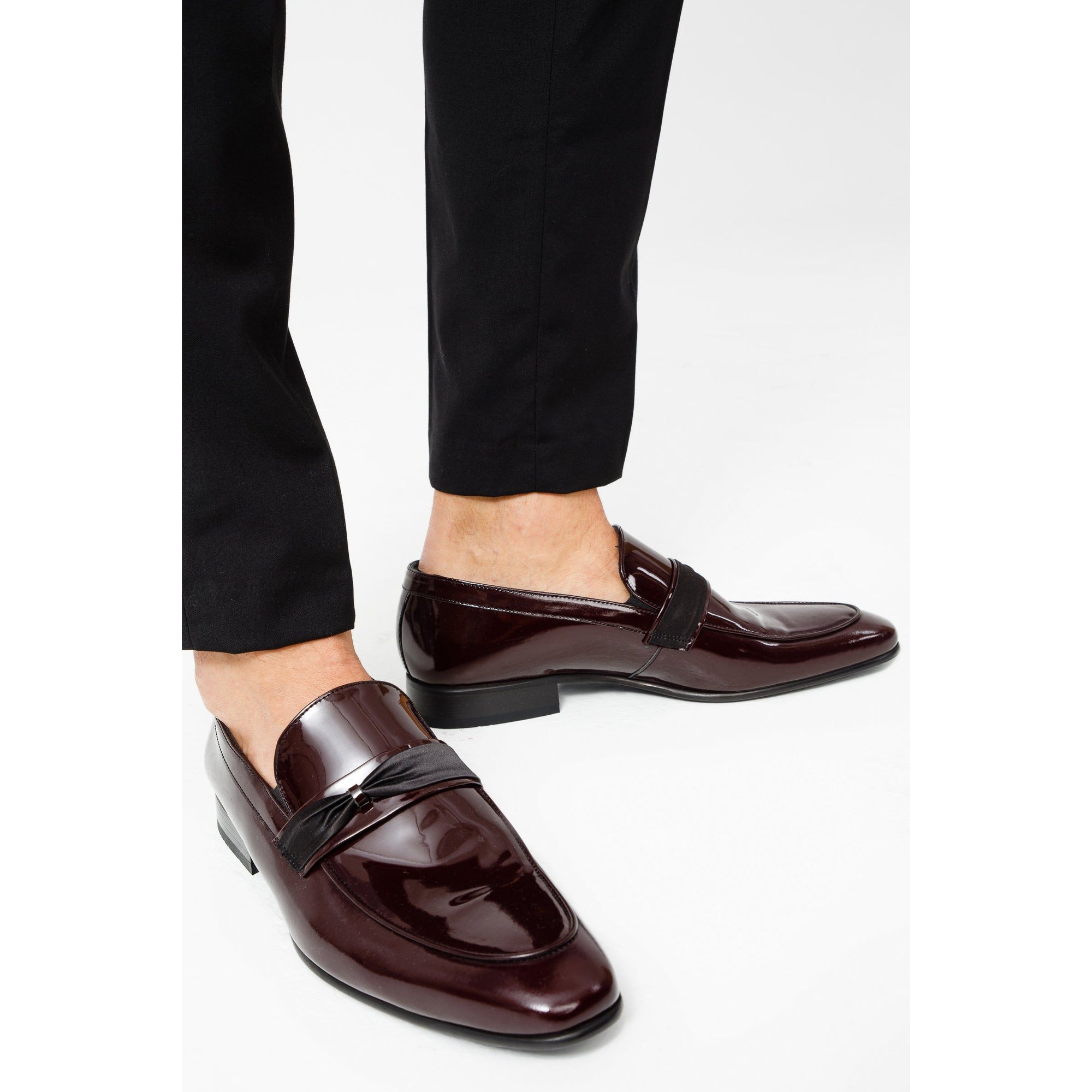 The Dodoma Burgundy Patent Leather Loafer Men Shoe