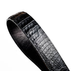 Iowa Genuine Caiman Skin Western Belt Black
