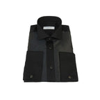 Men CEREMONIA Formal Cotton Shirt Wingtip Slim Fit Turkey #JB 15 Black Pin Dot