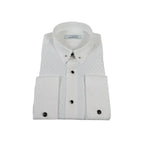 Men CEREMONIA Formal Tux Cotton Shirt Slim Fit Turkey #JD 13 White Collar Bar