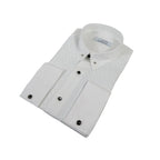 Men CEREMONIA Formal Tux Cotton Shirt Slim Fit Turkey #JD 13 White Collar Bar