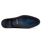 John Exotic Classic Dress Oxford Woven Calfskin Crocodile Shoes Navy