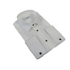 Men CEREMONIA Formal Tux Cotton Shirt Slim Fit Turkey #JKK 13 White Paisley