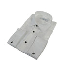 Men CEREMONIA Formal Tux Cotton Shirt Slim Fit Turkey #JKK 13 White Paisley