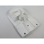 Men CEREMONIA Formal Tux Cotton Shirt Slim Fit Turkey #JKK 13 White Paisley