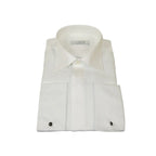 Men CEREMONIA Formal Tux Cotton Shirt Slim Fit Turkey #JKL 13 White Pin Dot