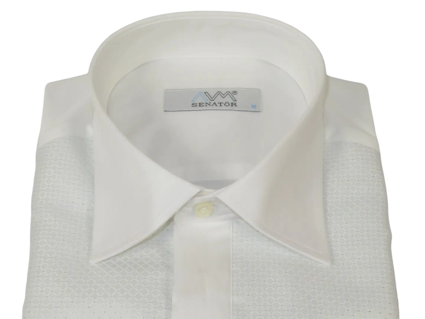 Men CEREMONIA Formal Tux Cotton Shirt Slim Fit Turkey #JKL 13 White Pin Dot