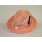 Men's Summer Spring Braid Straw style Hat by BRUNO CAPELO JULIAN JU903 Peach