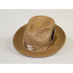 Men's Summer Spring Braid Straw style Hat by BRUNO CAPELO JULIAN JU911 Tan