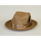 Men's Summer Spring Braid Straw style Hat by BRUNO CAPELO JULIAN JU911 Tan