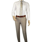 Men Suit BERLUSCONI Turkey Italian Wool 180's Glenn Plaid K167-07 Beige Blue