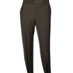 Men Suit BERLUSCONI Turkey Italian Wool 180's Portly Drop 4 Pants K255-07 Brown