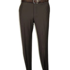 Men Suit BERLUSCONI Turkey Italian Wool 180's Portly Drop 4 Pants K255-07 Brown