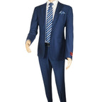 Men Suit BERLUSCONI Turkey Italian Wool 180's Single Breasted K442-12 Navy