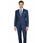 Men Suit BERLUSCONI Turkey Italian Wool 180's Single Breasted K442-12 Navy