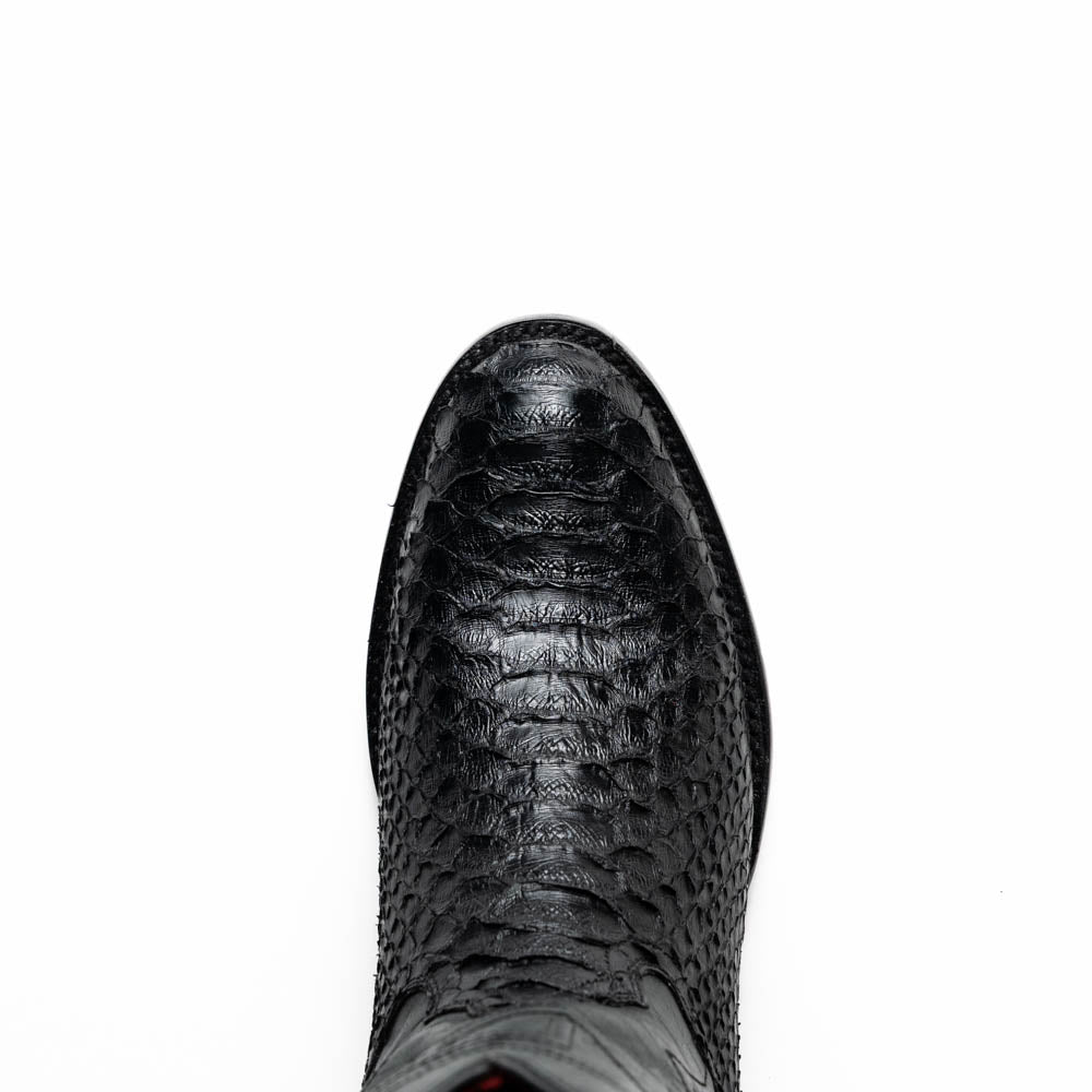 KANSAS  Genuine Snake Skin Cowboy Boot from the Western Collection Black