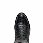 KANSAS  Genuine Snake Skin Cowboy Boot from the Western Collection Black