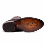Marco Di Milano Genuine Snake Skin Cowboy Boot Kansas Brown